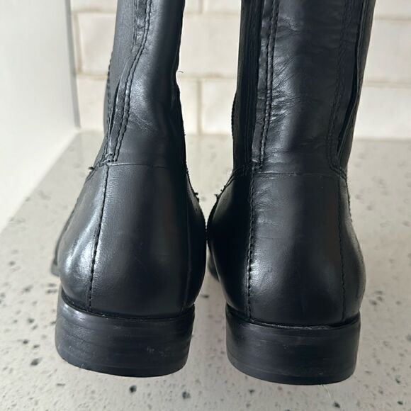Kenneth Cole NY Mea Women’s Black Leather Knee-High Riding Boots Full Zip Sz 6.5 - Picture 12 of 14